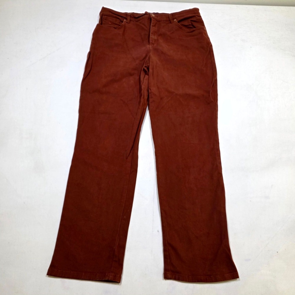 Gloria Vanderbilt Pants Womens 12 Rust Orange Straight Leg High Rise Stretch
